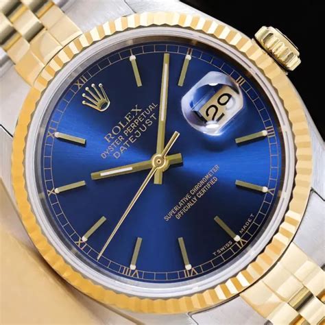 rolex bicolore uomo|rolex datejust blu.